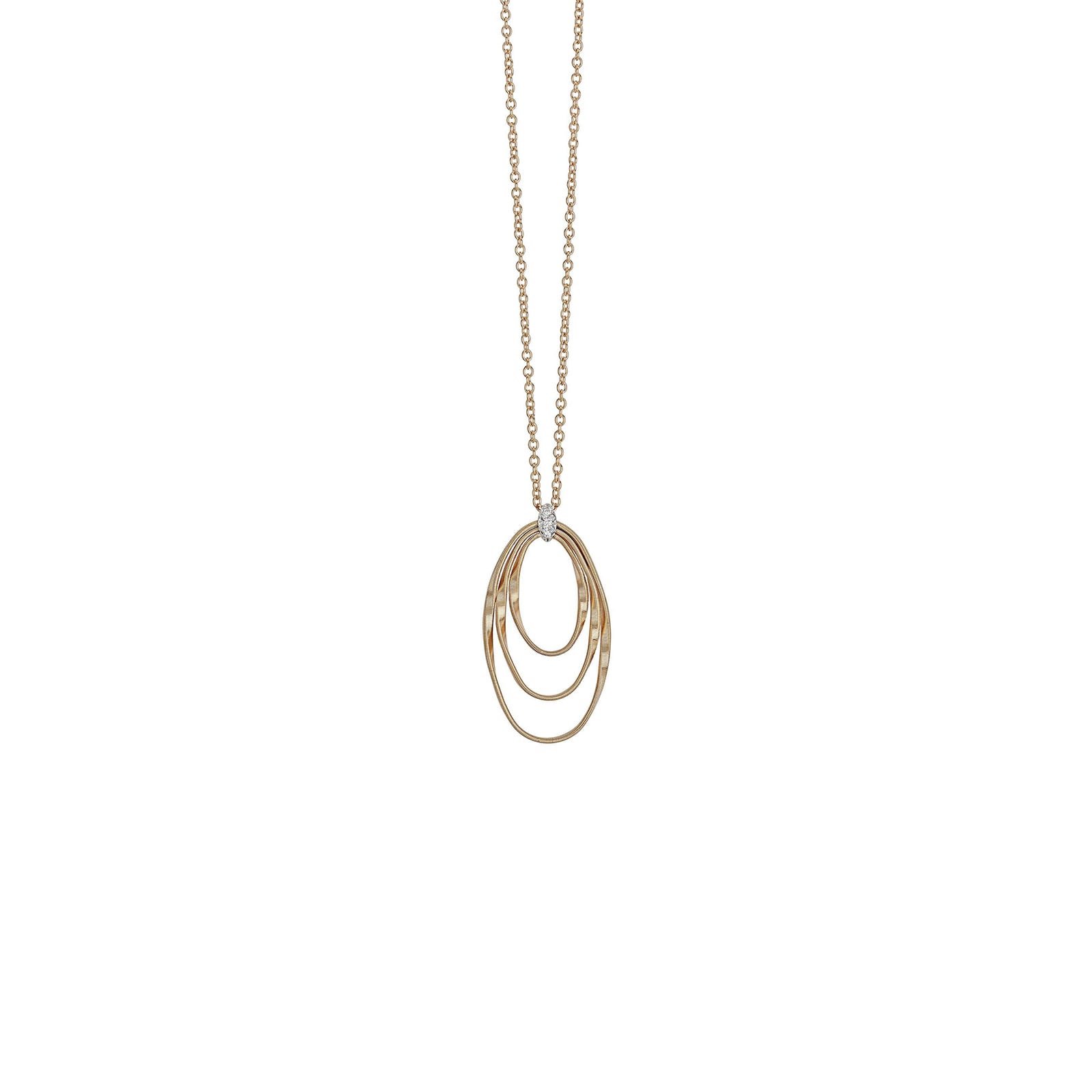 18ct Yellow Gold Marrakech Onde Collection Diamond Concentric Pendant