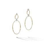 Marco Bicego 18ct Yellow Gold Marrakech Onde Collection Diamond Flat Link Drop Earrings