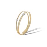 Marco Bicego 18ct Yellow Gold Masai Collection Diamond Two Strand Crossover Bracelet