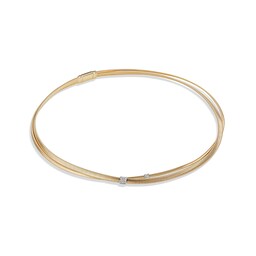 37550449 - 18ct Yellow Gold Masai Collection Diamond Two Strand Necklace