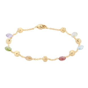 Marco Bicego 18ct Yellow Gold Paradise Collection Single Strand Mixed Gemstone Bracelet