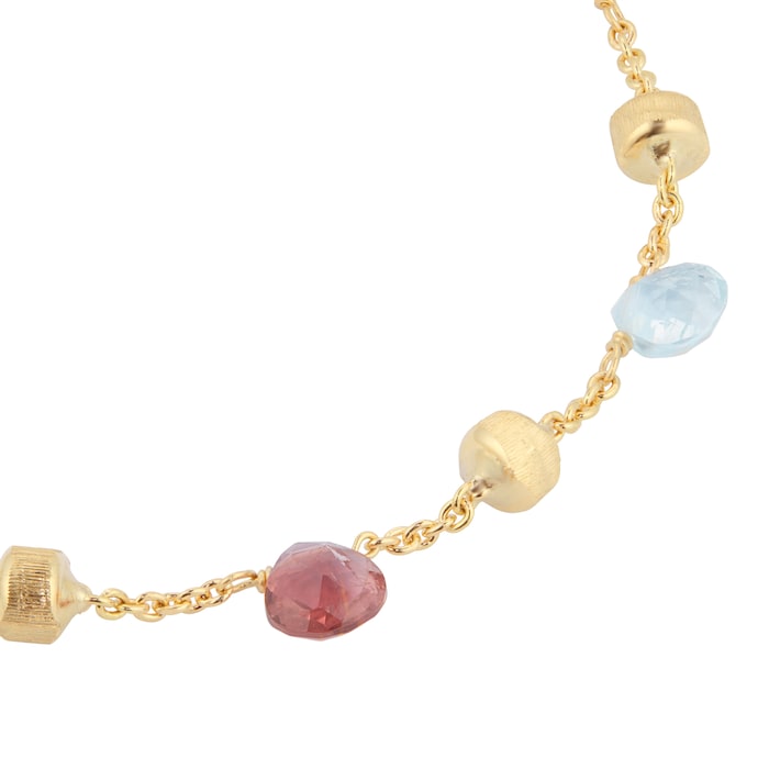 Marco Bicego 18ct Yellow Gold Paradise Collection Single Strand Mixed Gemstone Bracelet