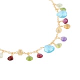 Marco Bicego 18ct Yellow Gold Paradise Collection Blue Topaz & Mixed Gemstone Necklace