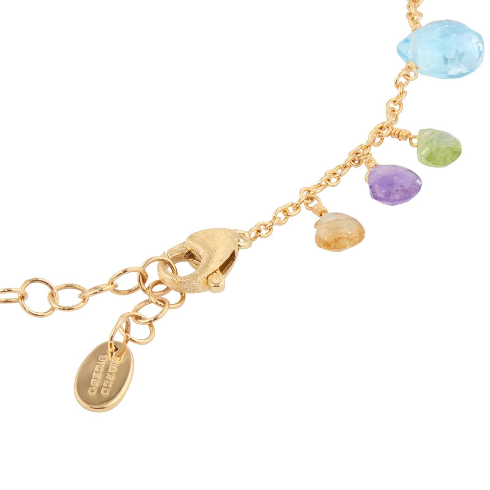 Marco Bicego 18ct Yellow Gold Paradise Collection Blue Topaz & Mixed Gemstone Necklace Marco Bicego 18ct Yellow Gold Paradise Collection Blue Topaz & Mixed Gemstone Necklace