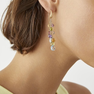 Marco Bicego 18ct Yellow Gold Paradise Collection Mixed Gemstone Multi Strand Earrings