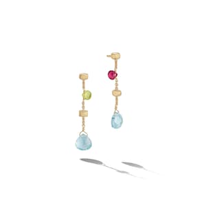 Marco Bicego 18ct Yellow Gold Paradise Collection Mixed Gemstone Drop Earrings