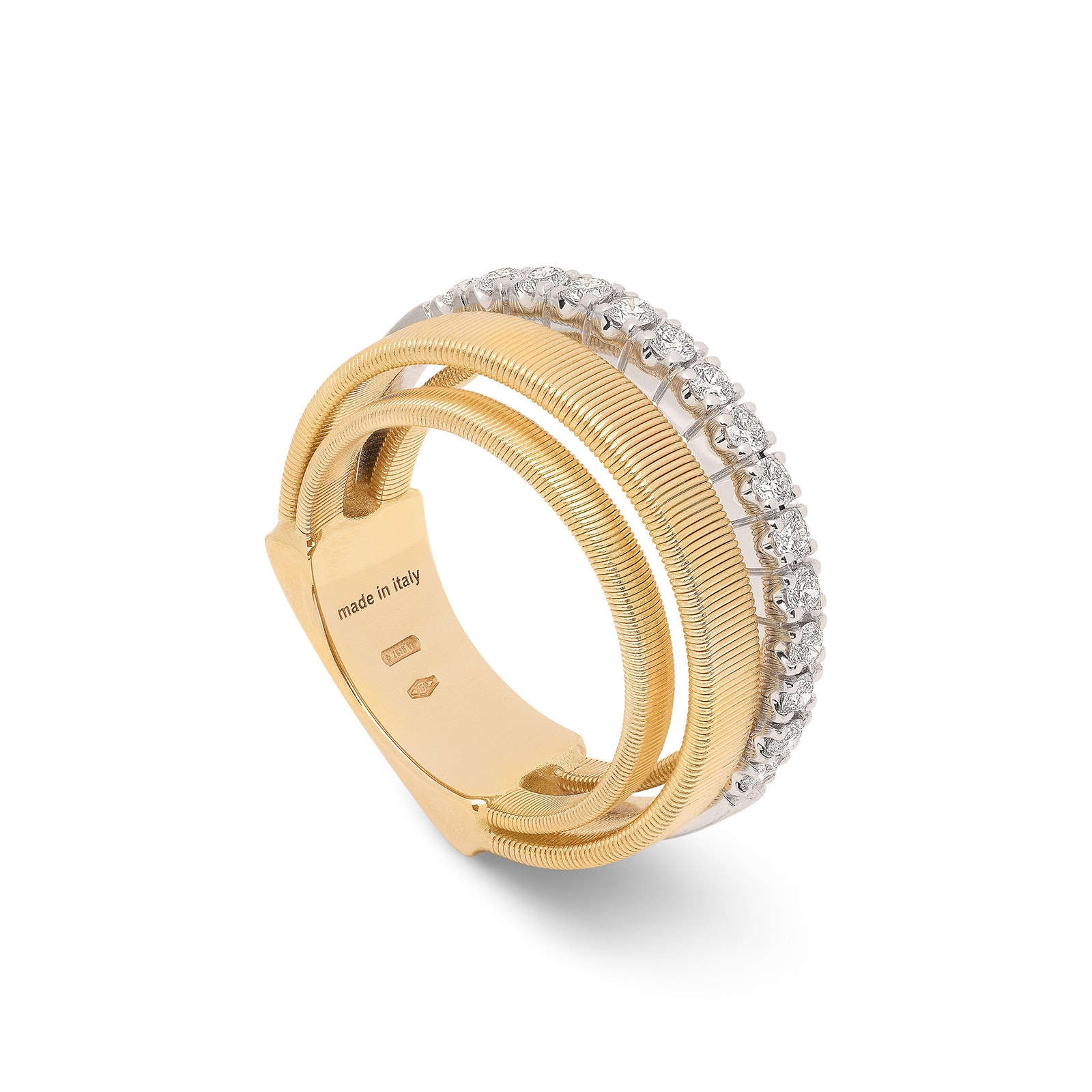 18ct Yellow Gold Masai Collection Diamond Ring - Ring Size M