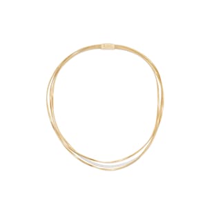 Marco Bicego 18ct Yellow Gold Marrakech Three Row Diamond Collar Necklace