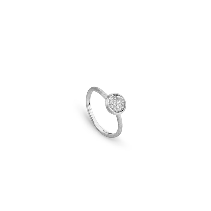 Marco Bicego 18k White Gold Jaipur 0.07cttw Diamond Small Stacking Ring