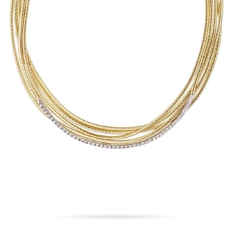 Marco Bicego 18k Yellow Gold Cairo 0.90cttw Diamond 5 Strand Necklace 17" Marco Bicego 18k Yellow Gold Cairo 0.90cttw Diamond 5 Strand Necklace 17"