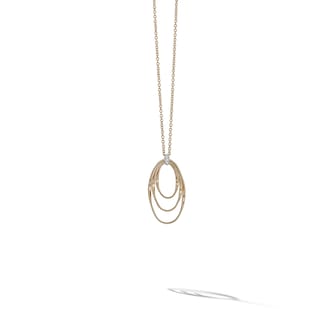 Marco Bicego 18k Yellow Gold Marrakech 0.03cttw Diamond Three Oval Pendant Marco Bicego 18k Yellow Gold Marrakech 0.03cttw Diamond Three Oval Pendant