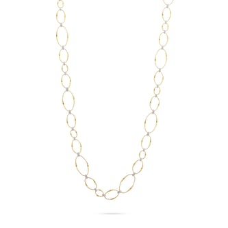 Marco Bicego 18k Yellow Gold Marrakech 0.89cttw Diamond Oval Connector Necklace