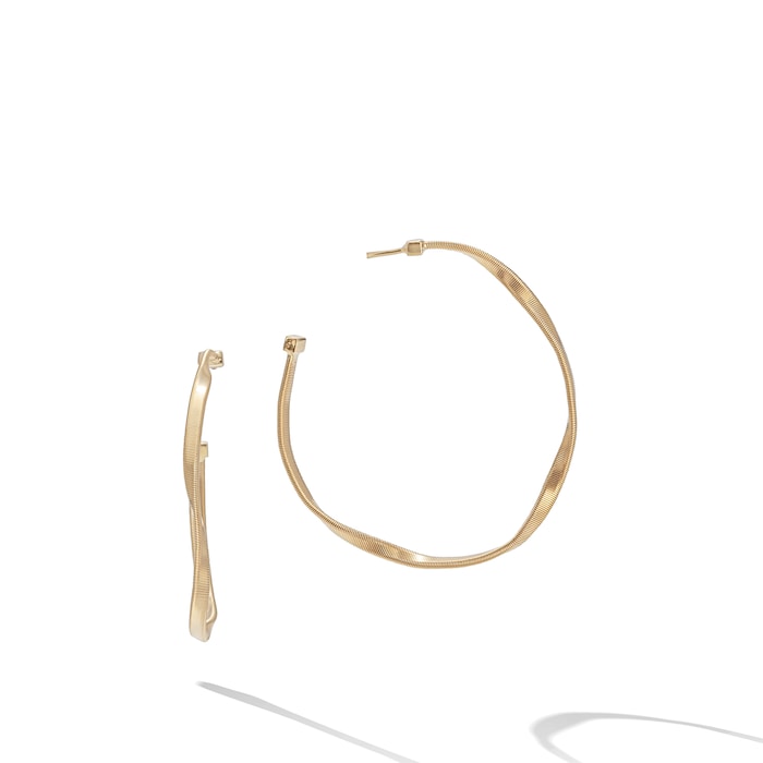 Marco Bicego 18k Yellow Gold Marrakech Medium Twisted Hoop Earrings