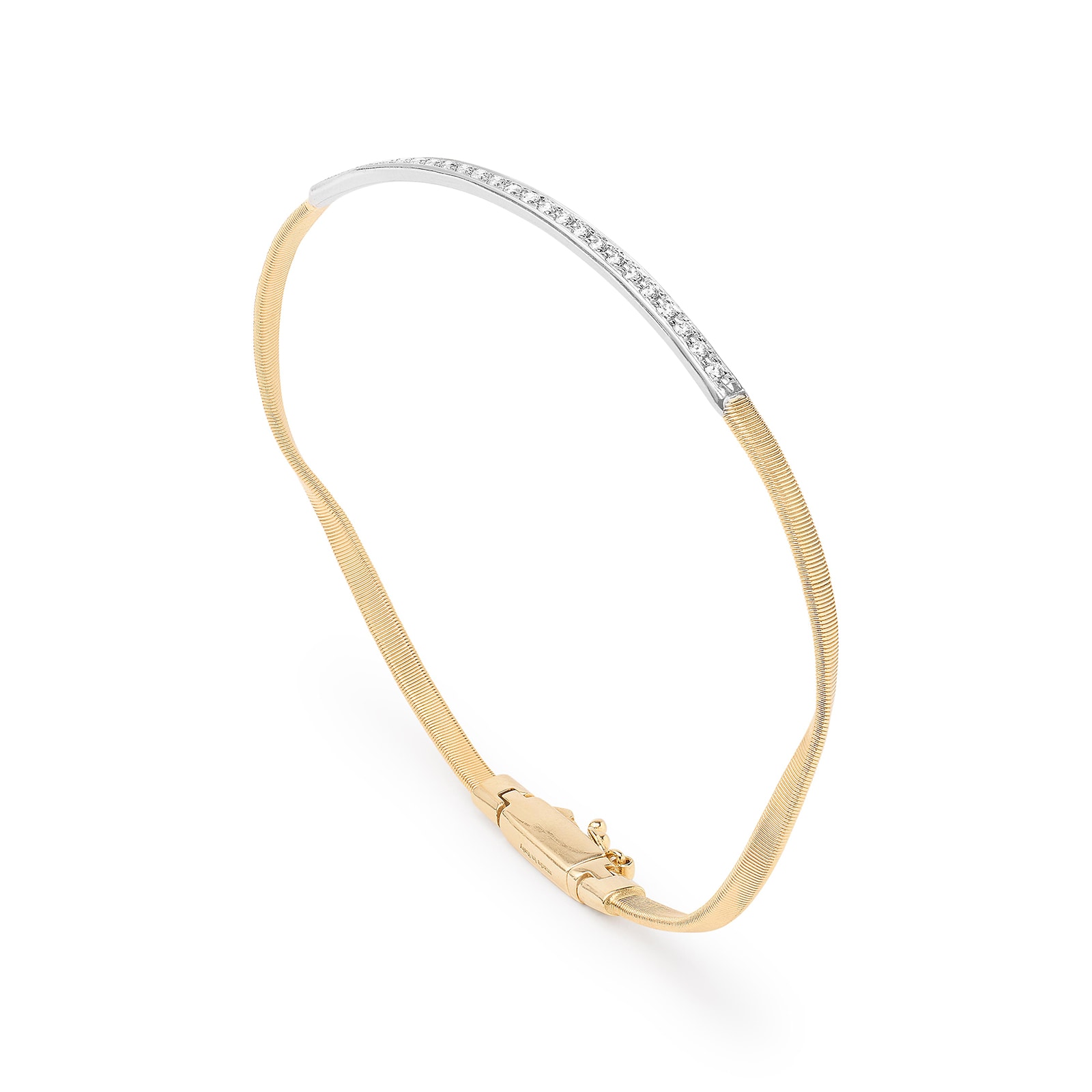 Marco Bicego 18ct Yellow Gold Marrakech 0.19ct Diamond Bar Bangle