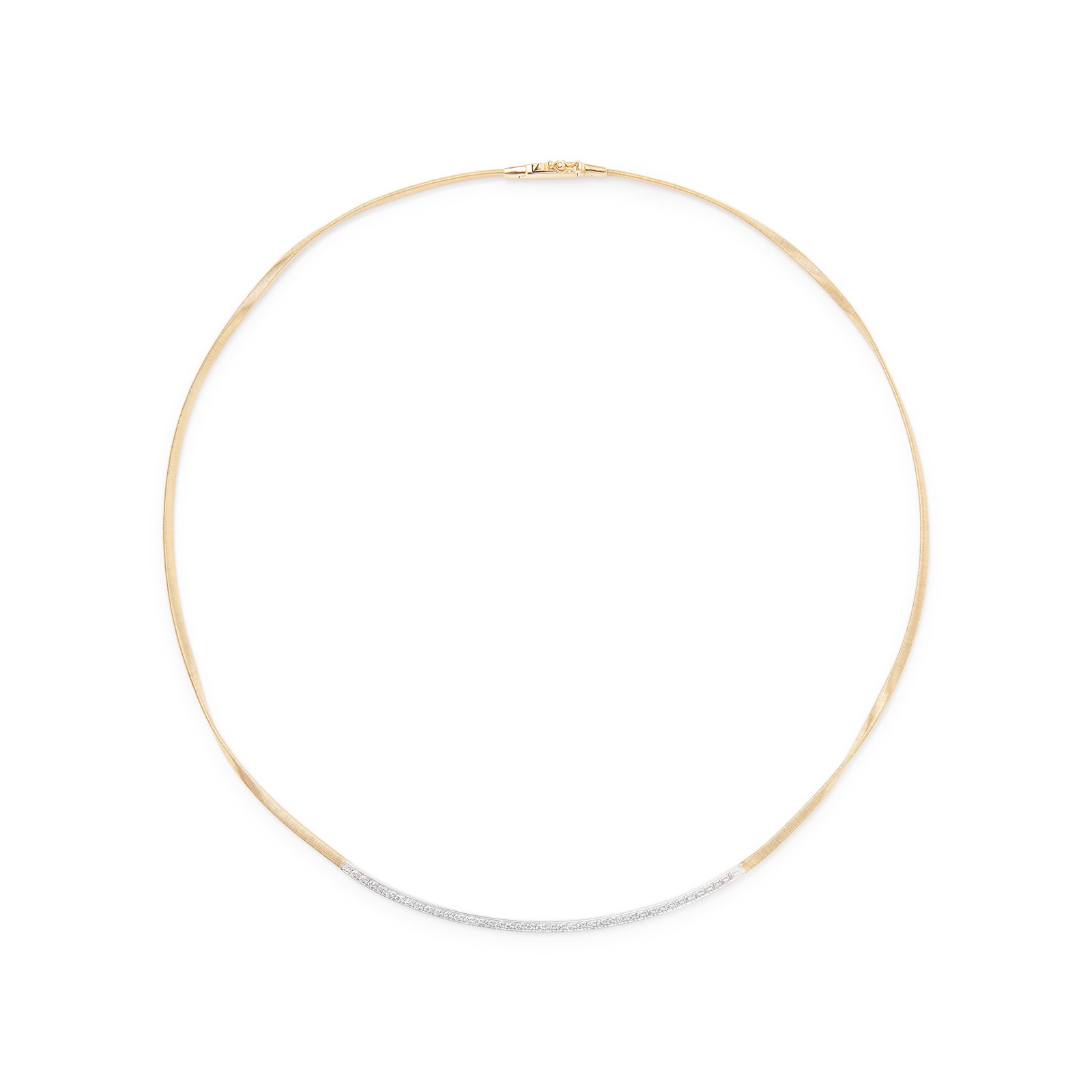 Marco Bicego 18ct Yellow Gold Marrakech 0.32ct Diamond Bar Necklace