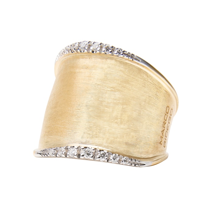 Marco Bicego 18ct Yellow Gold Lunaria Collection Large Diamond Ring