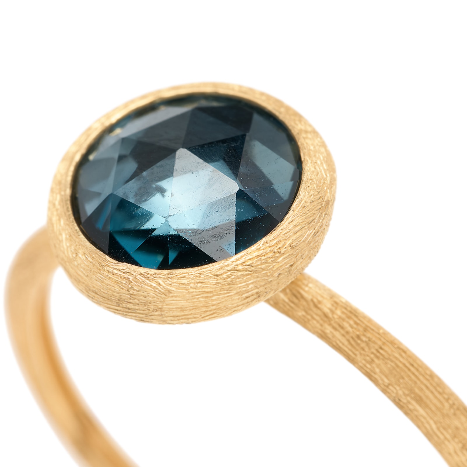 Marco Bicego 18ct Yellow Gold Jaipur Colour Collection London Blue Topaz Stacking Ring Marco Bicego 18ct Yellow Gold Jaipur Colour Collection London Blue Topaz Stacking Ring