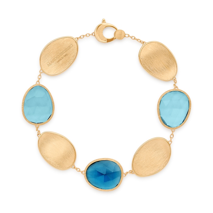 Marco Bicego Exclusive 18ct Yellow Gold Lunaria Collection Blue Topaz Bracelet