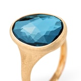 Marco Bicego Exclusive 18ct Yellow Gold Lunaria Collection Blue Topaz Ring