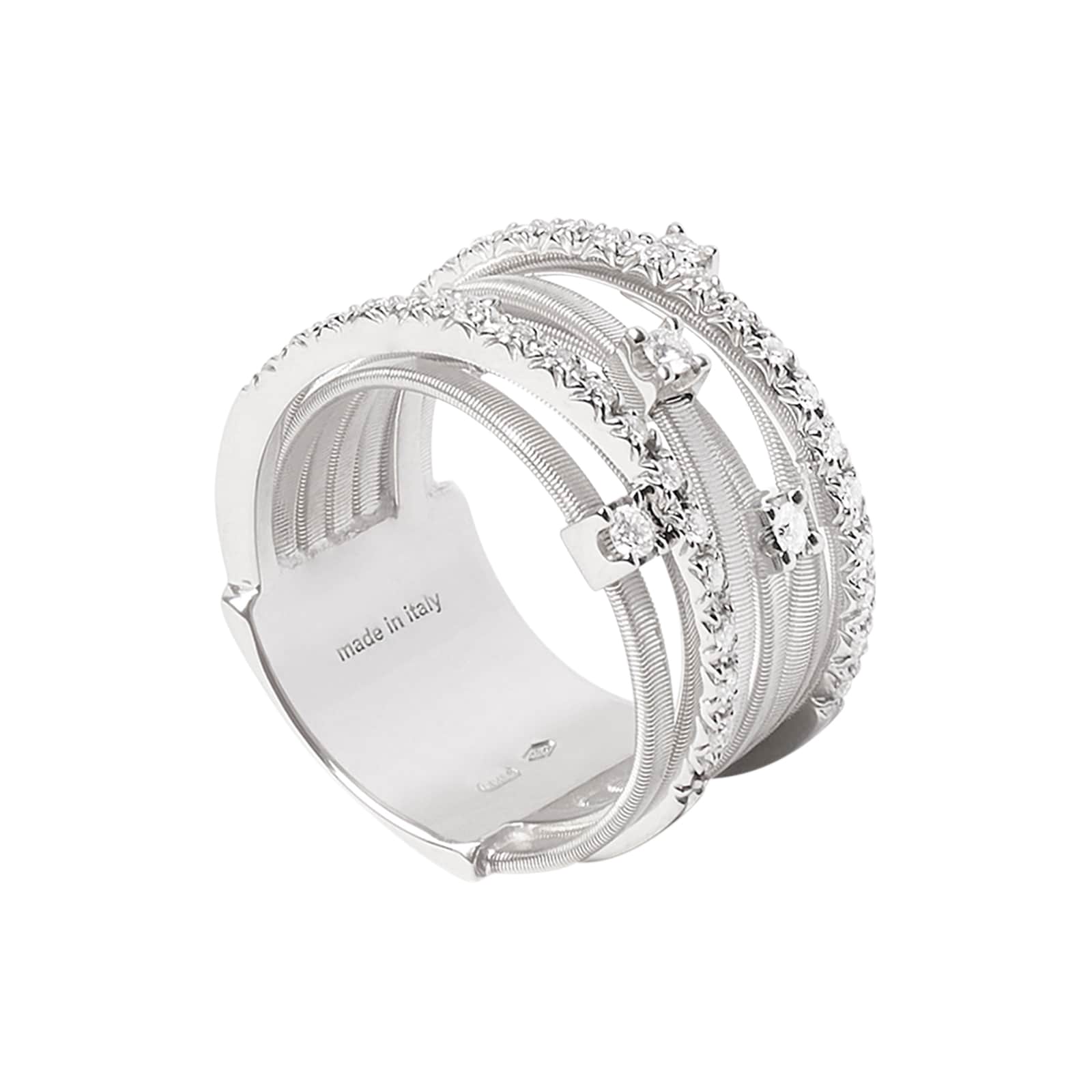 Marco Bicego 18ct White Gold Goa Collection Seven Strand Diamond Ring Marco Bicego 18ct White Gold Goa Collection Seven Strand Diamond Ring