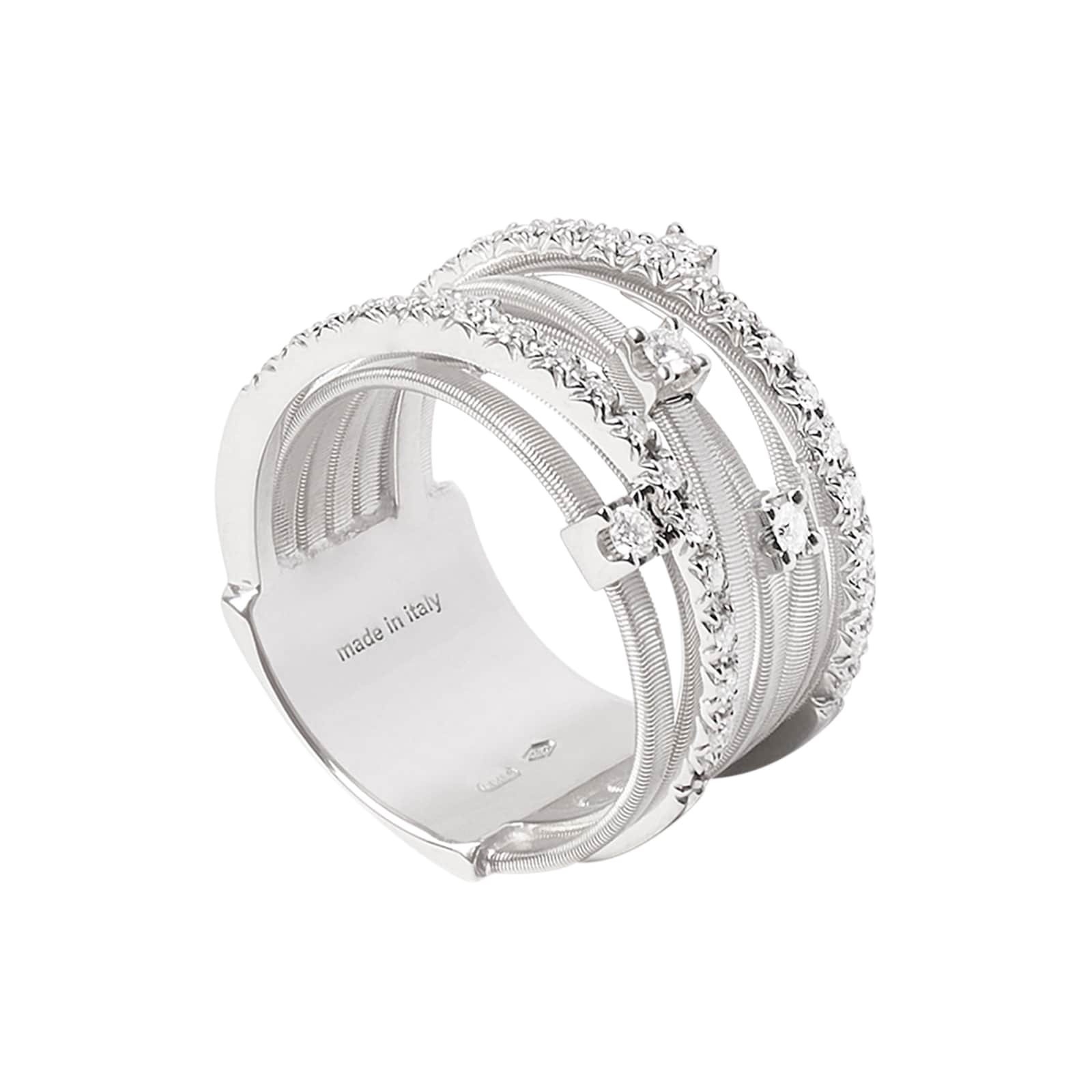 Marco Bicego 18ct White Gold Goa Collection Seven Strand Diamond Ring