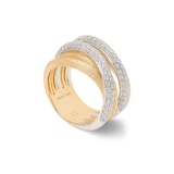 Marco Bicego 18ct Yellow Gold Jaipur Link Five Strand Diamond Ring