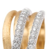 Marco Bicego 18ct Yellow Gold Jaipur Link Five Strand Diamond Ring