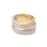 Marco Bicego 18ct Yellow Gold Jaipur Link Five Strand Diamond Ring