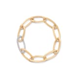 Marco Bicego 18ct Yellow Gold Line Jaipur Link Bracelet with Pavé Diamonds