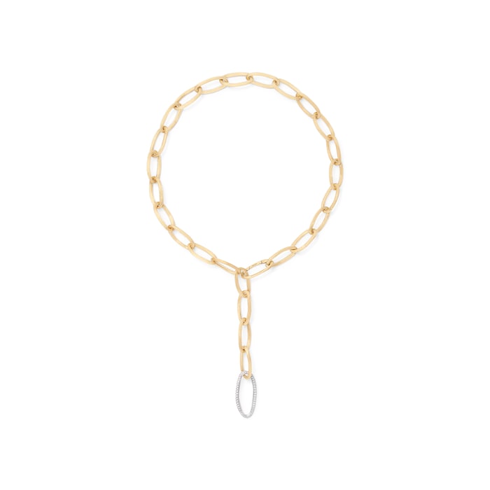 Marco Bicego 18ct Yellow Gold Jaipur Link Lariat with Pavé Diamonds