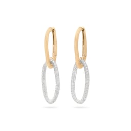 37550642 - 18ct Yellow Gold Jaipur Link Drop Earrings with Pavé Diamonds