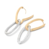 Marco Bicego 18ct Yellow Gold Jaipur Link Drop Earrings with Pavé Diamonds