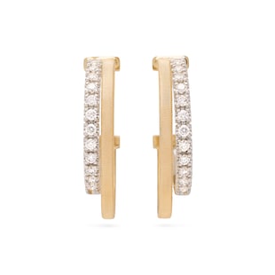 Marco Bicego 18ct Yellow Gold Masai Diamond Double Hoop Earrings