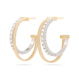 Marco Bicego 18ct Yellow Gold Masai Diamond Double Hoop Earrings