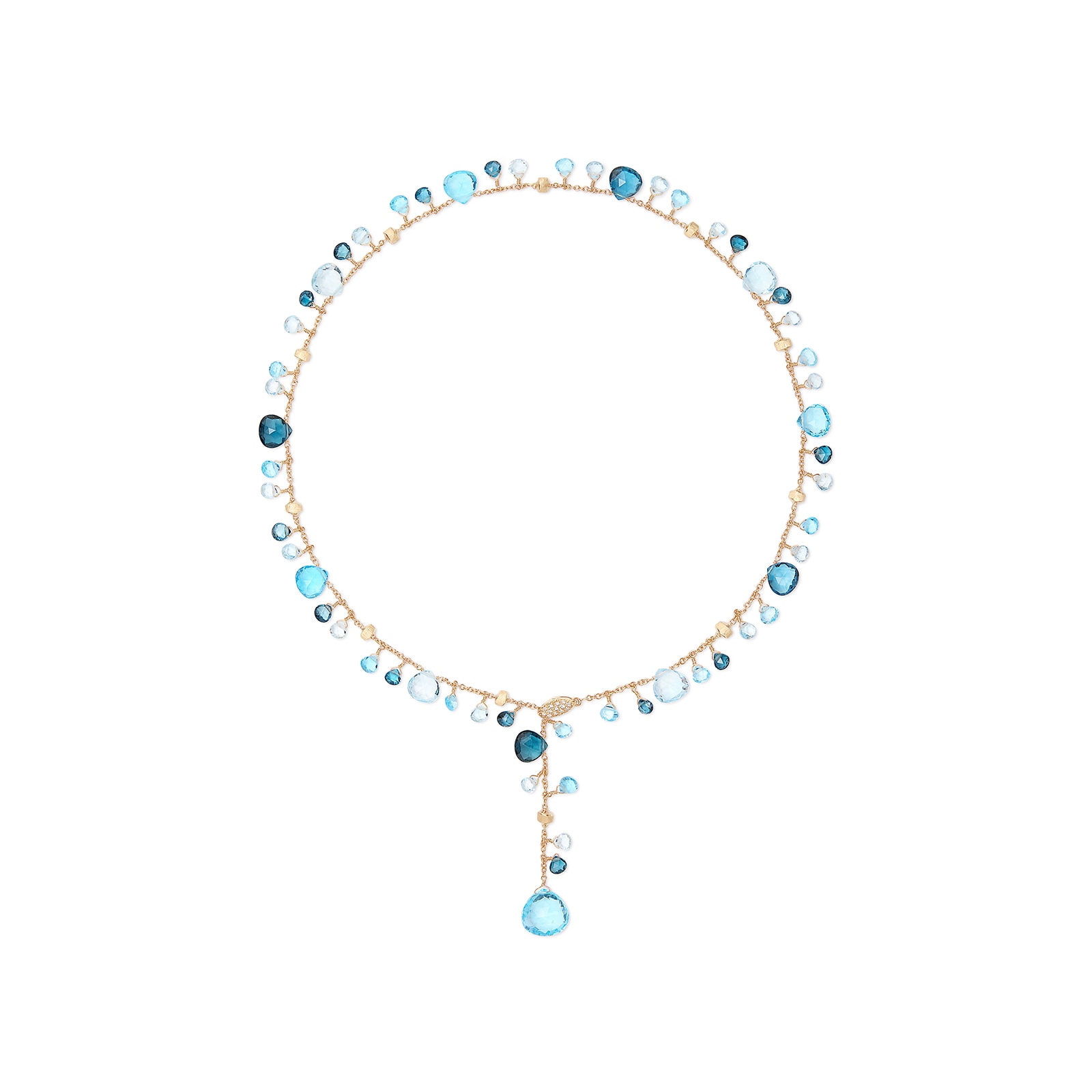 Marco Bicego 18ct Yellow Gold Paradise Blue Topaz Lariat Necklace