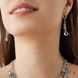 Marco Bicego 18ct Yellow Gold Paradise Blue Topaz & Diamond Single Strand Earrings