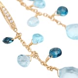 Marco Bicego 18ct Yellow Gold Paradise Blue Topaz & Diamond Single Strand Earrings