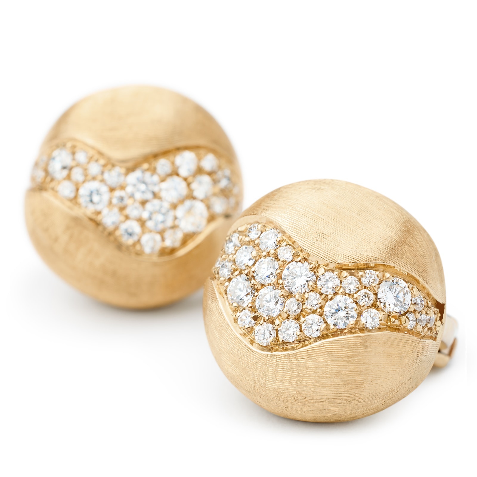 Marco Bicego 18ct Yellow Gold Africa Collection Diamond Stud Earrings