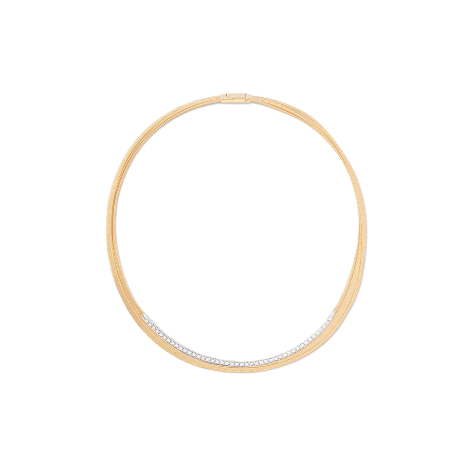 Marco Bicego 18ct Yellow Gold Masai Multi Strand Diamond Tennis Necklace