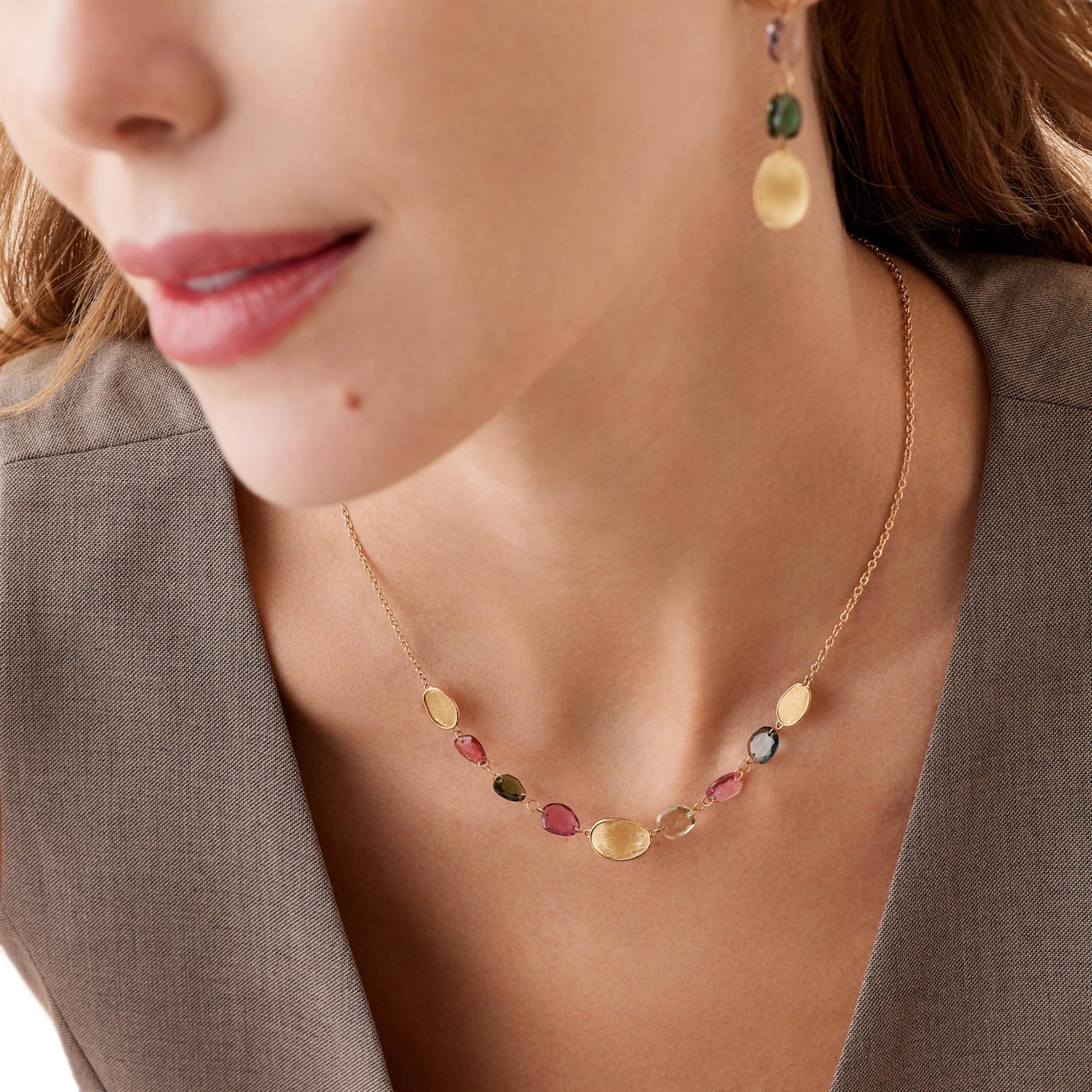 Marco Bicego 18ct Yellow Gold Lunaria Tourmaline Necklace