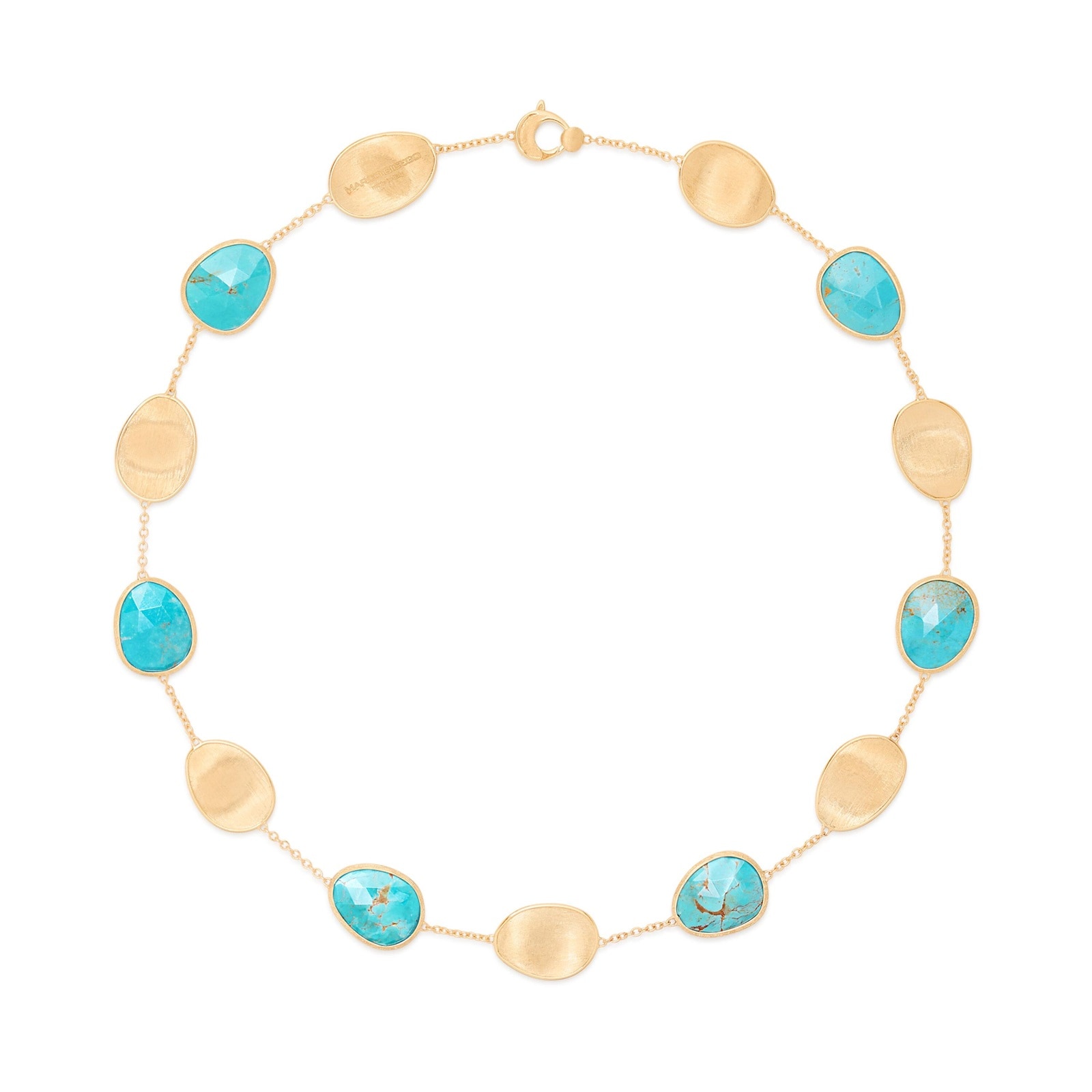 Marco Bicego 18ct Yellow Gold Lunaria Turquoise Collar Necklace