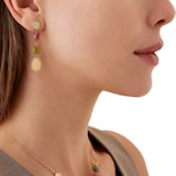 Marco Bicego 18ct Yellow Gold Lunaria Tourmaline & 0.20ct Diamond Drop Earrings