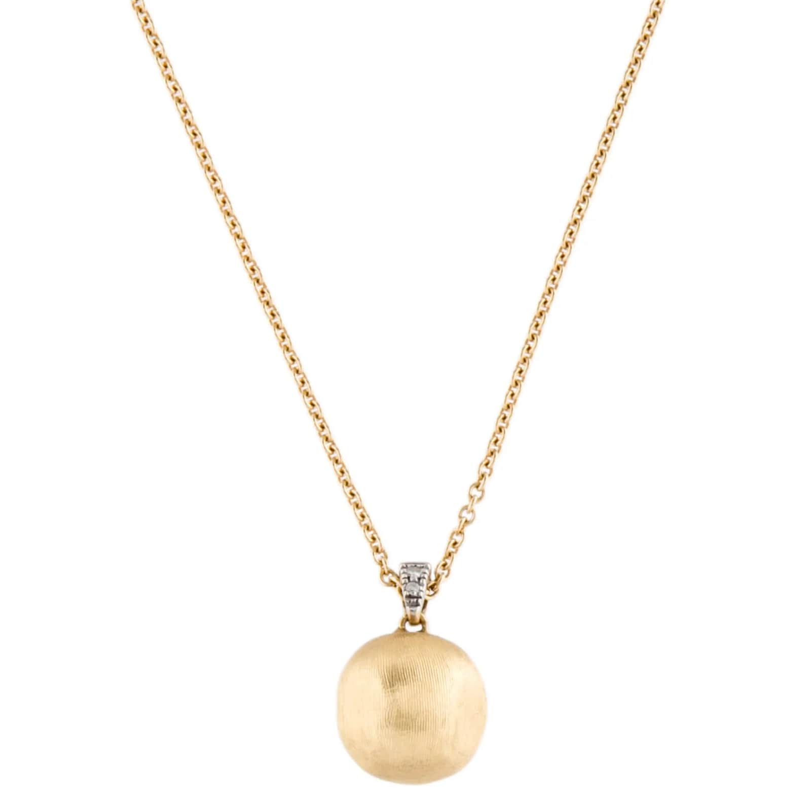 Marco Bicego 18ct Yellow Gold Delicati 0.02ct Diamond Necklace