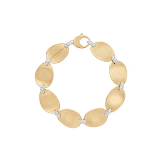 Marco Bicego 18K Yellow Gold Lunaria Diamond Accent Leaf Bracelet