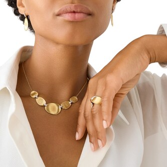 Marco Bicego 18K Yellow Gold Lunaria Diamond Accent Necklace