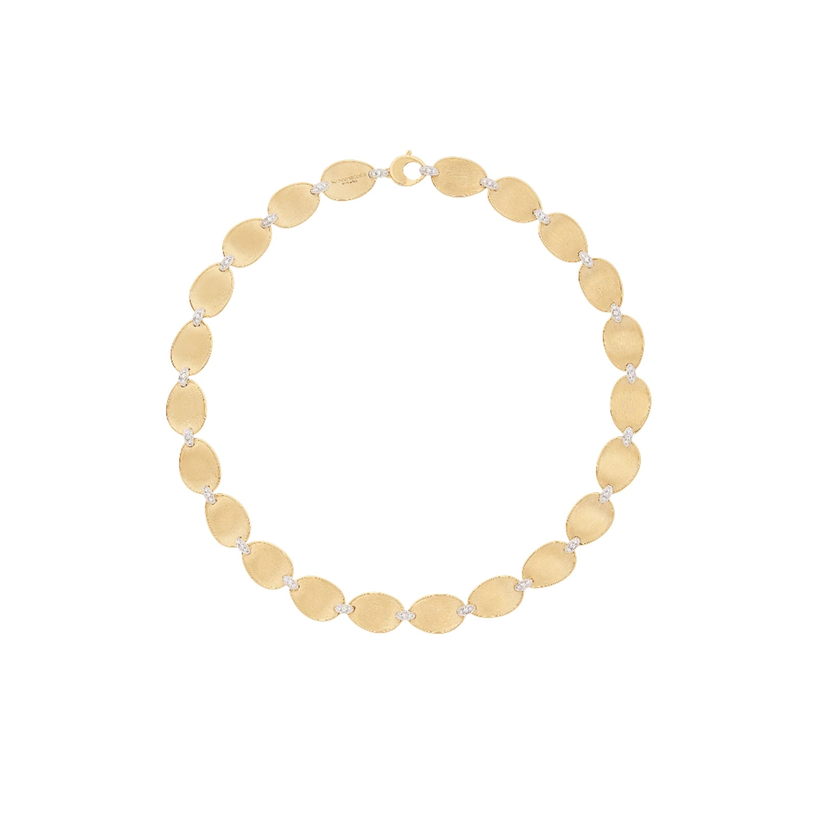 Marco Bicego 18K Yellow Gold Lunaria Diamond Accent Leaf Necklace