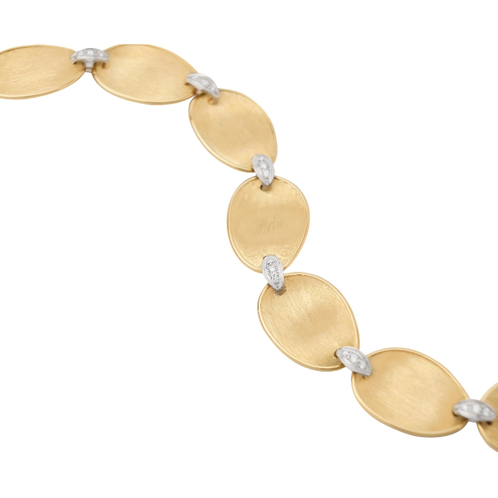 Marco Bicego 18K Yellow Gold Lunaria Diamond Accent Leaf Necklace