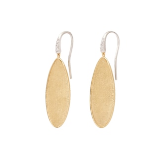 Marco Bicego 18K Yellow Gold Lunaria Twist Diamond Drop Earrings