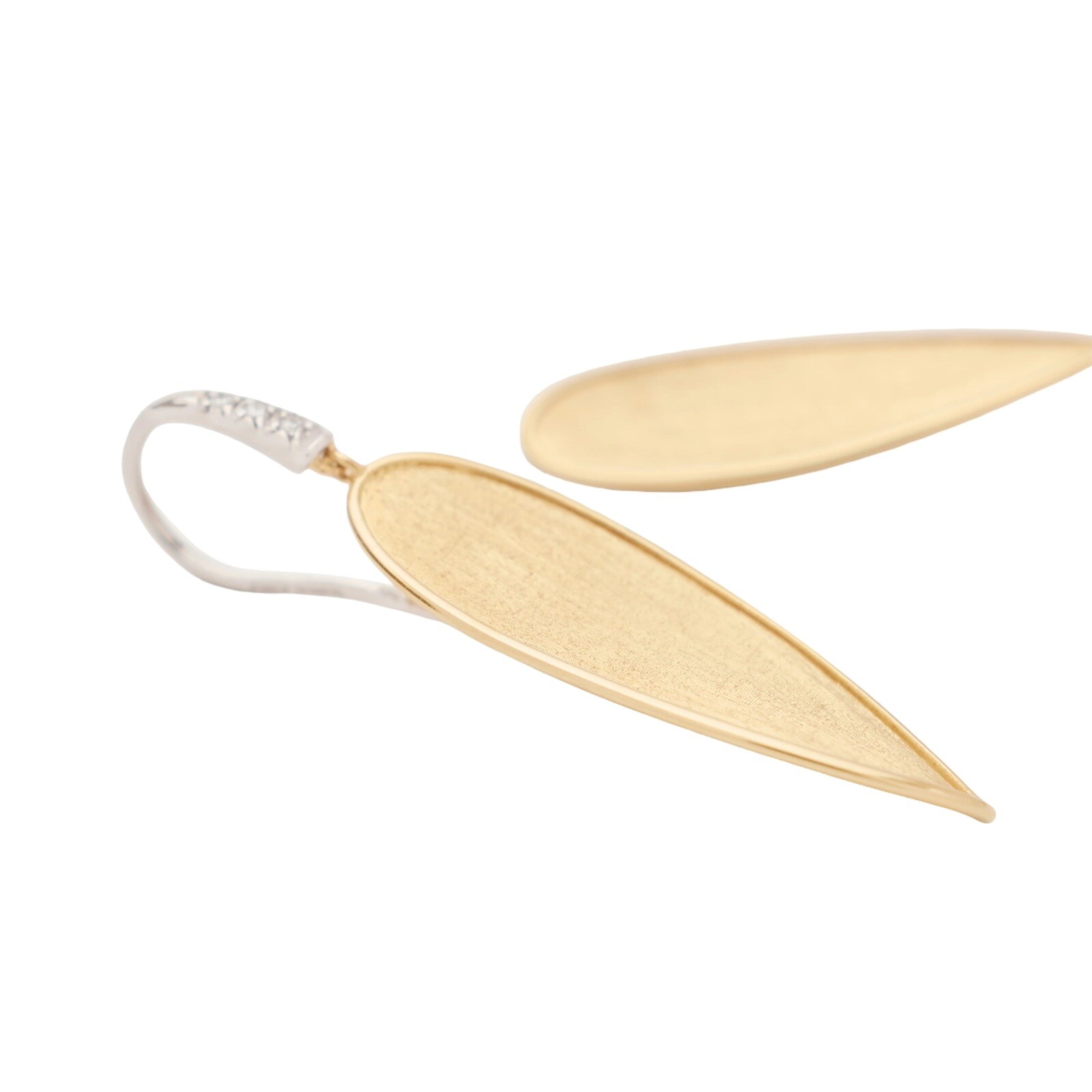 Marco Bicego 18K Yellow Gold Lunaria Twist Diamond Drop Earrings