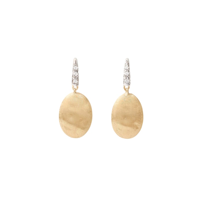 Marco Bicego 18K Yellow Gold Siviglia Diamond Studded Drop Earrings